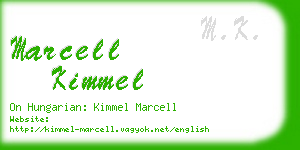 marcell kimmel business card